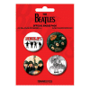 The Beatles Button Badge 4-Pack Red