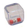 Double Dice 3d6 inside d6 (2 red, 1 white)