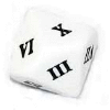 Roman Numeral White/black d10