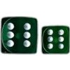 Translucent D6 16mm (12 Dice) Green w/white