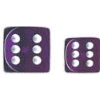 Translucent D6 12mm (36 Dice) Purple w/white
