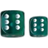Translucent D6 12mm (36 Dice) Teal w/white