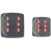 Translucent D6 12mm (36 Dice) Smoke w/red
