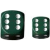 Opaque D6 12mm (36 Dice) Green w/white