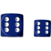 Opaque D6 12mm (36 Dice) Blue w/white