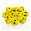 Opaque D10 10-Set Yellow/black