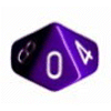 Opaque D10 10-Set Purple/white
