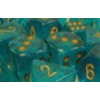 D6 16 mm (12 Dice) Borealis? Teal w/gold
