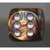 D6 12mm (36 Dice) Lustrous? Gold w/silver