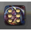 D6 12mm (36 Dice) Lustrous? Shadow w/gold