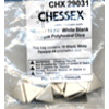 Opaque Polyhedral White Bag of 10 Blank 4-sided dice