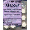 Opaque Polyhedral White Bag of 10 Blank 12-sided dice
