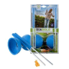 Diabolo Blue Rubber Aluminium sticks on blister
