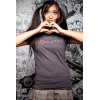 J!NX Classics Ladies T-Shirt I Love my Geek grey